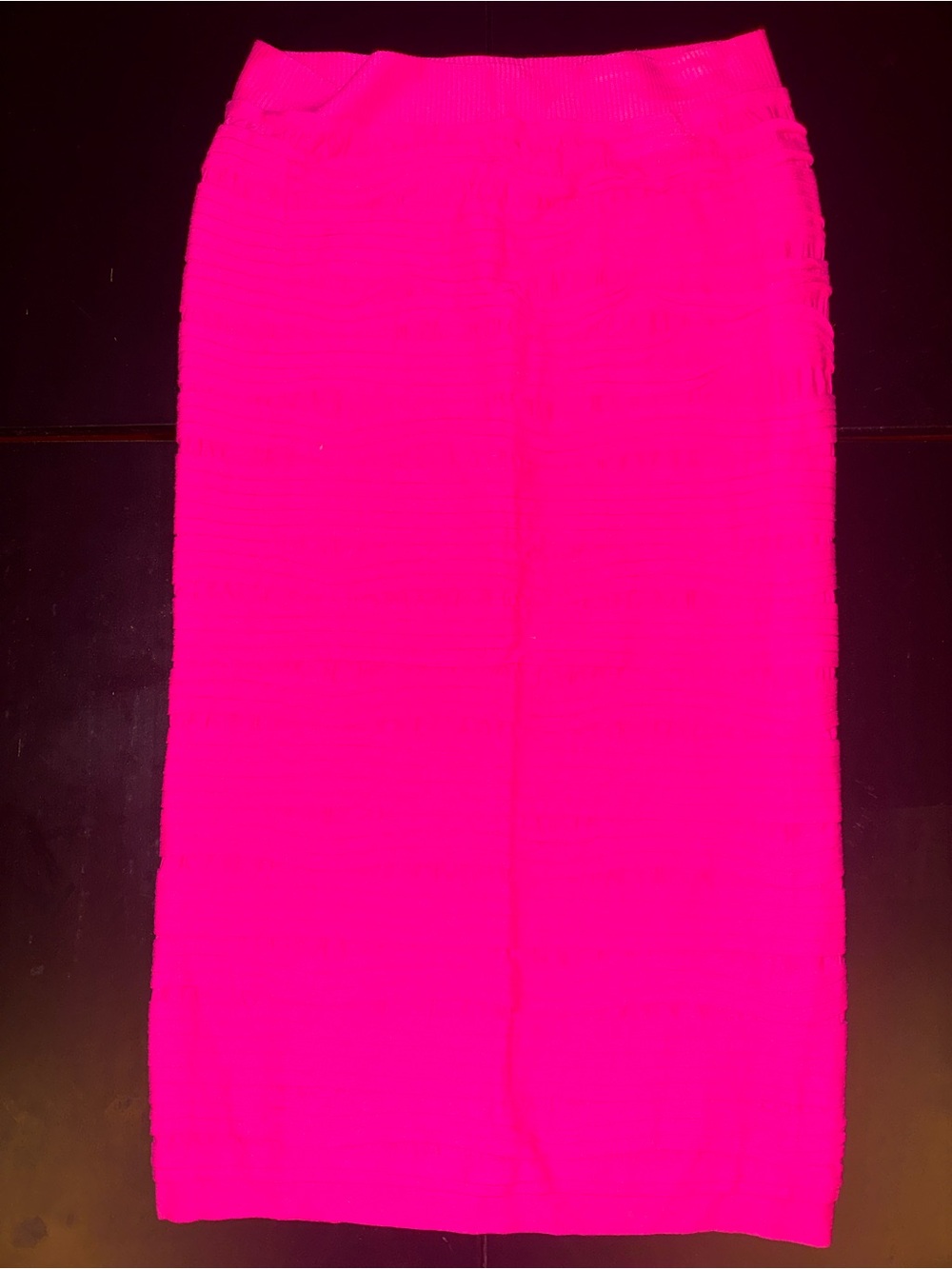 Bright Pink Women's Knit Pencil Skirt